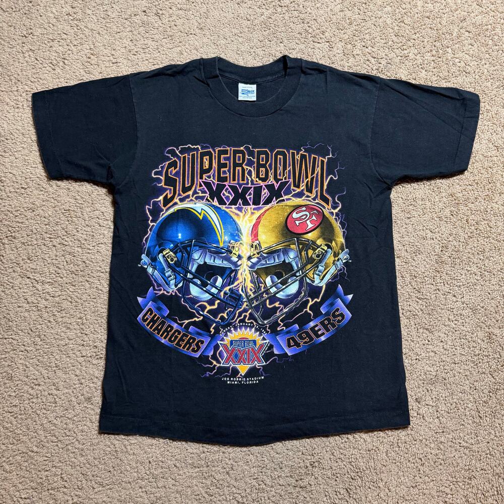 Vintage Salem 1995 Super Bowl XXIX T-shirt NFL 49ers Chargers mens SZ M